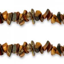 Chips stone beads Tobacco brown